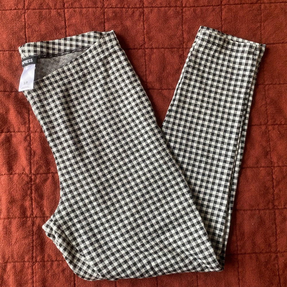 Express Skinny Gingham Pants - Small
